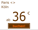 Paris-K&ouml;ln ab 36 Euro
