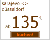 sarajevo-d&uuml;sseldorf ab 135 euro